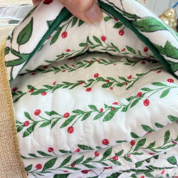 THE FARMHOUSE RACHEL ASHWELL Holiday Holly Berry Reindeer KING Quilt 3 PC Set - Picture 4 of 4